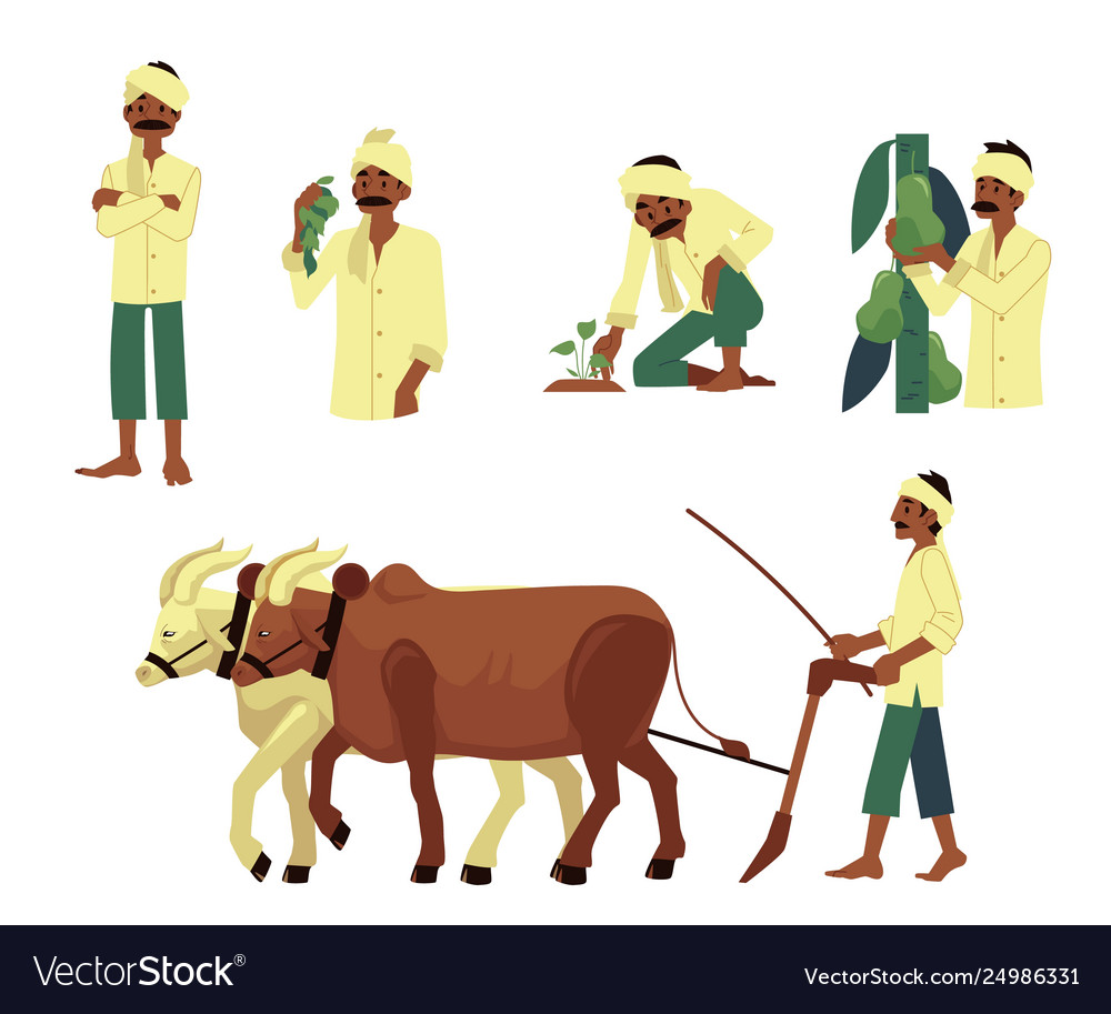 Farmer Clipart Indian - HD Wallpaper 