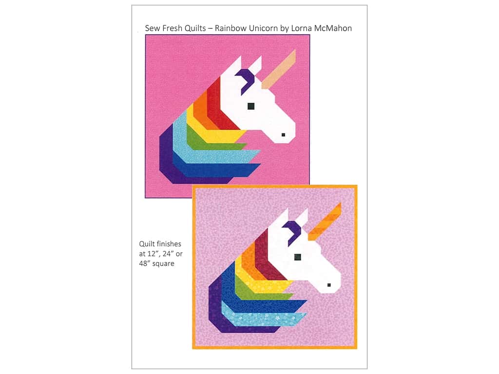 Sew Fresh Quilts Rainbow Unicorn Pattern - Mane - HD Wallpaper 