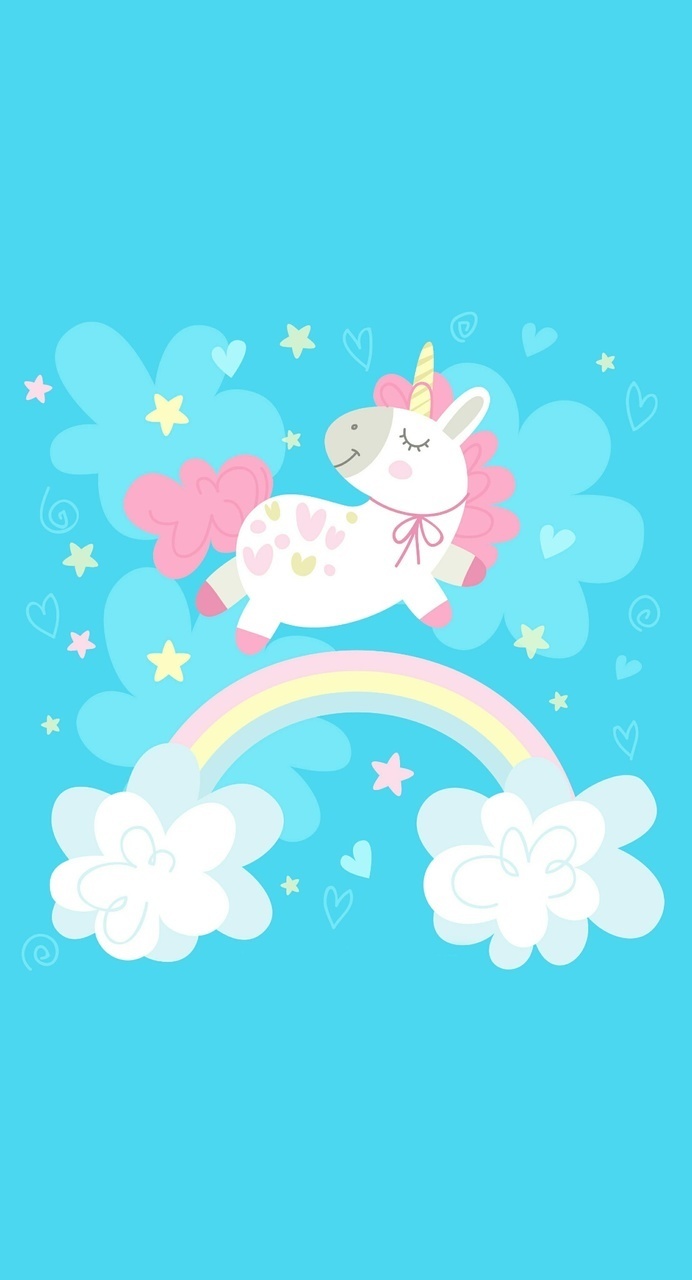 cute unicorn rainbow wallpaper