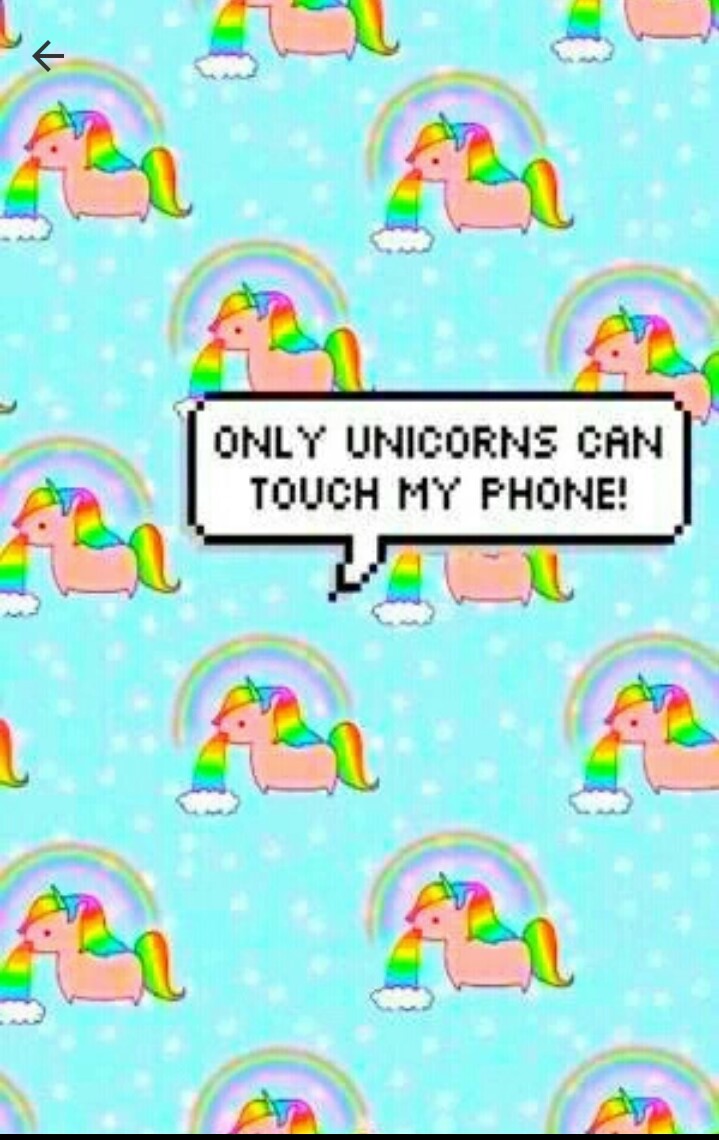 Unicorn, Wallpaper, And Rainbow Image Dont Touch My Phone Sweet