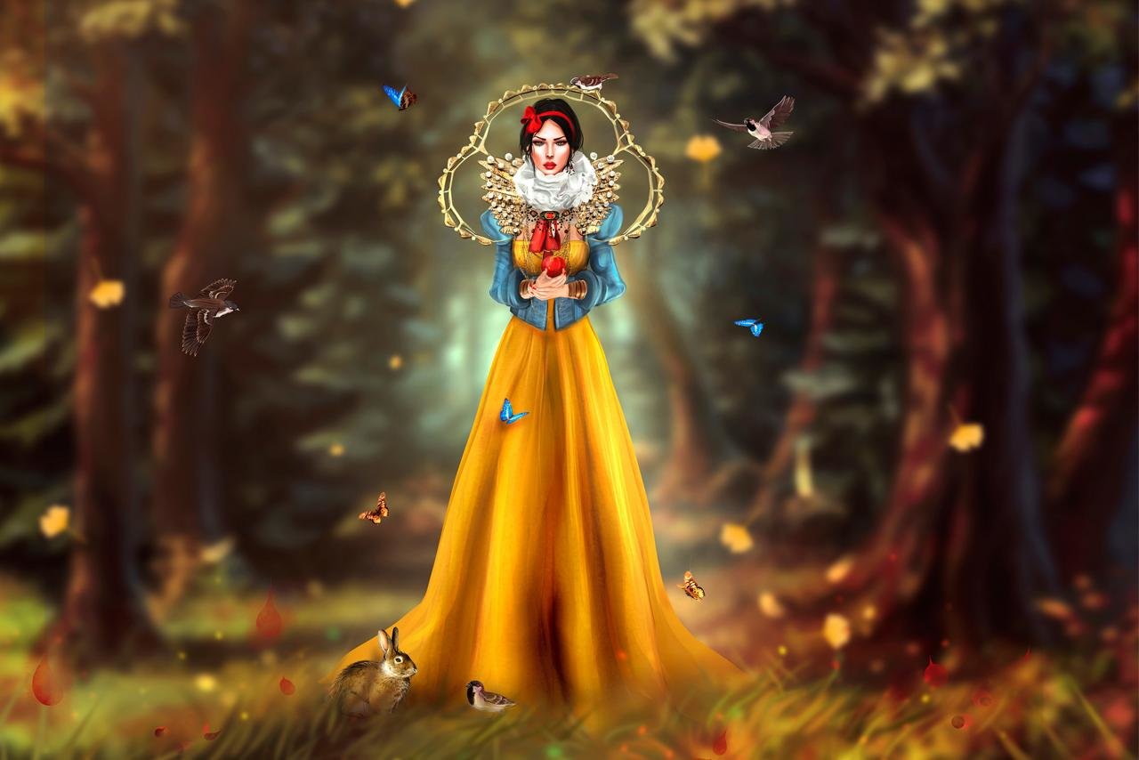 High Resolution Snow White Hd Wallpaper Id - Papel De Parede Branca De Neve - HD Wallpaper 