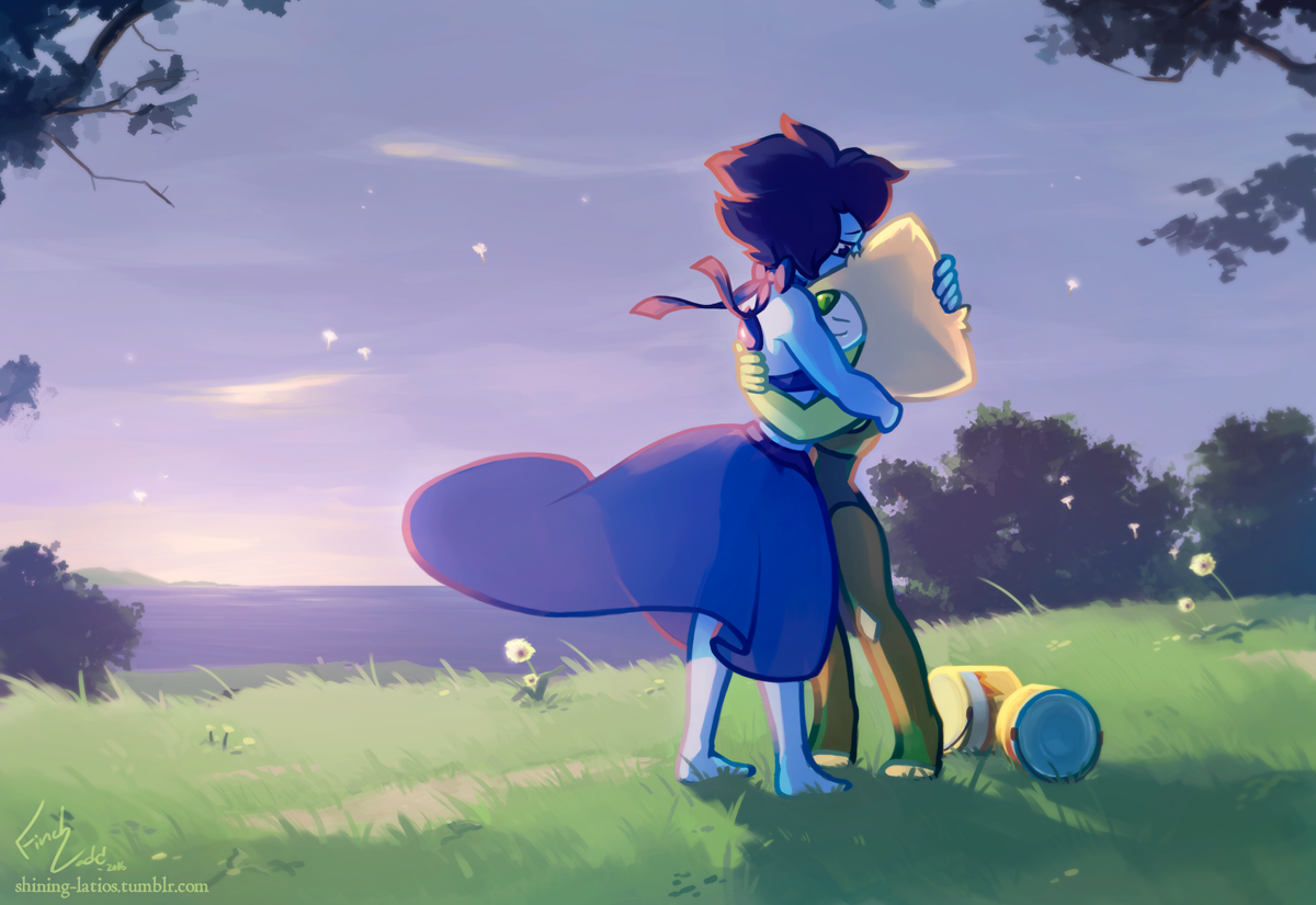 Com Nature Sky Vertebrate Grass Anime Grassland - Steven Universe Hd Pc - HD Wallpaper 