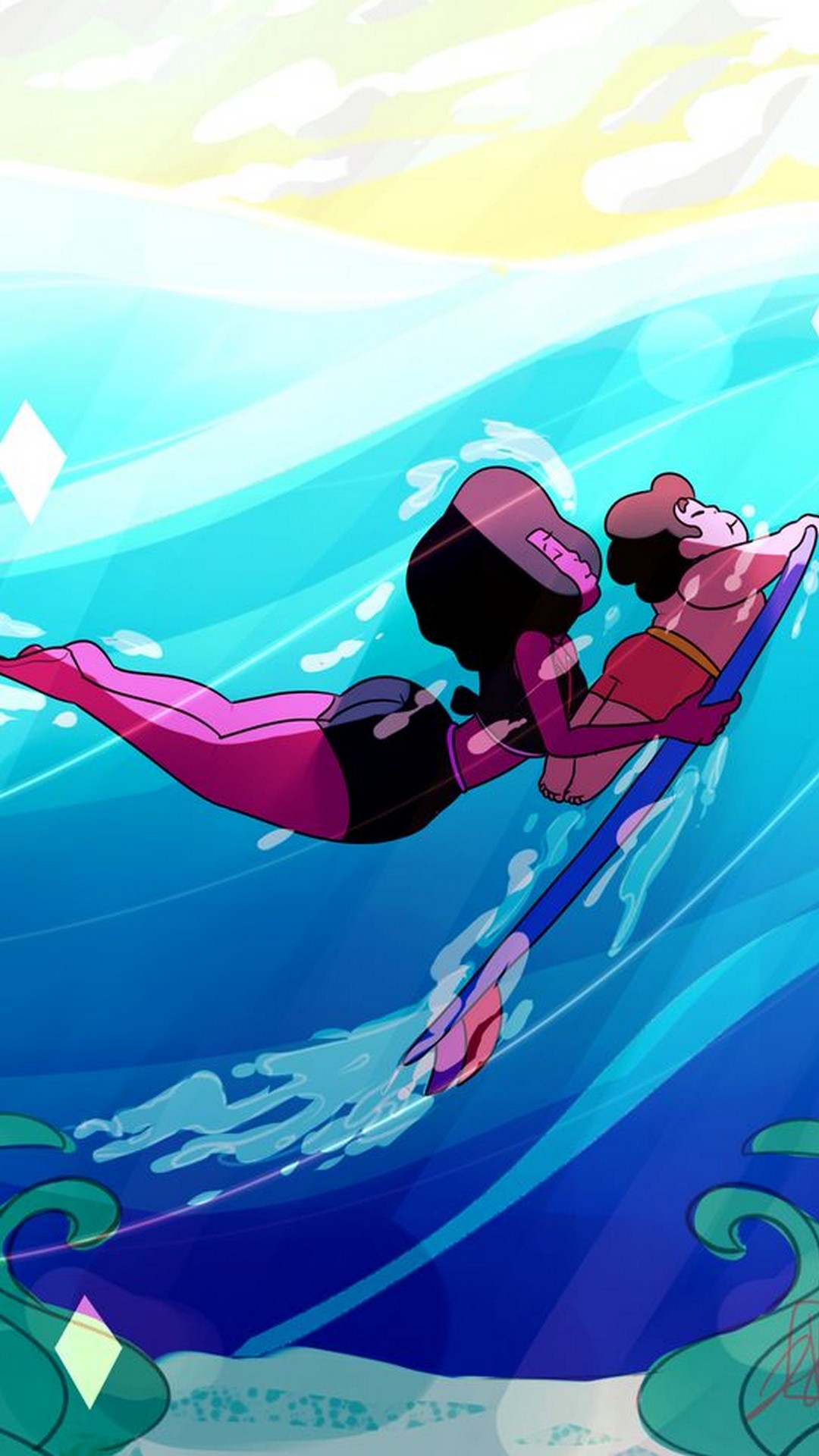 Steven Universe Wallpaper Iphone With High-resolution - Steven Universe The Gems Friends - HD Wallpaper 