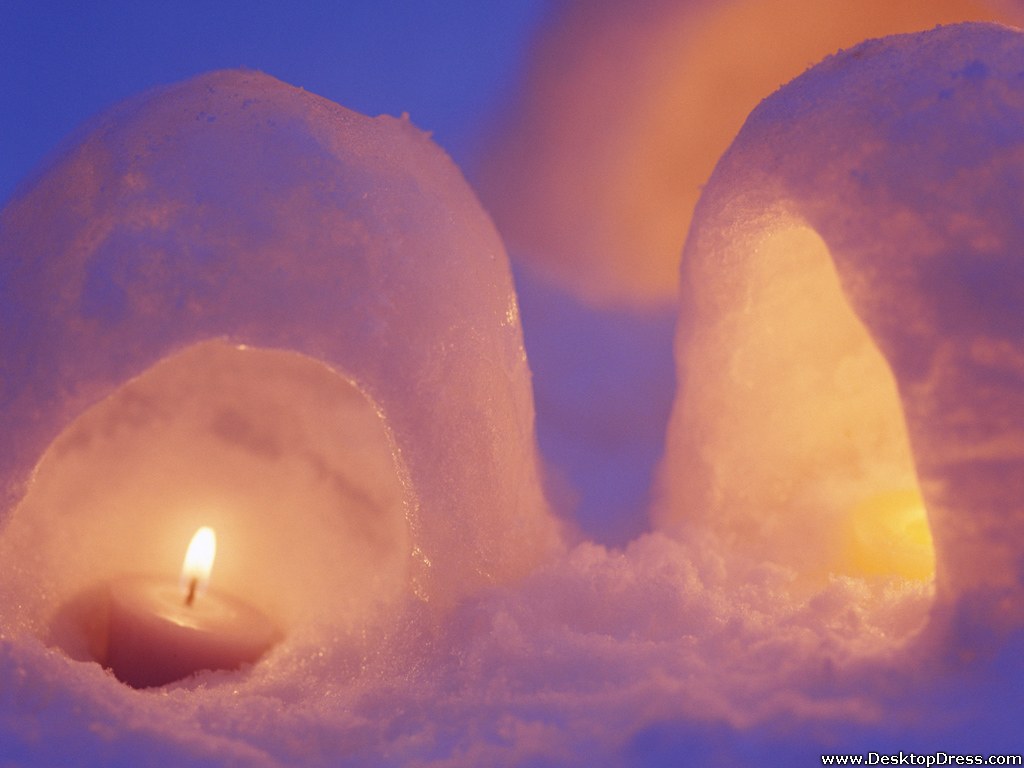 Romantic Ice Candle S - Wallpaper - HD Wallpaper 