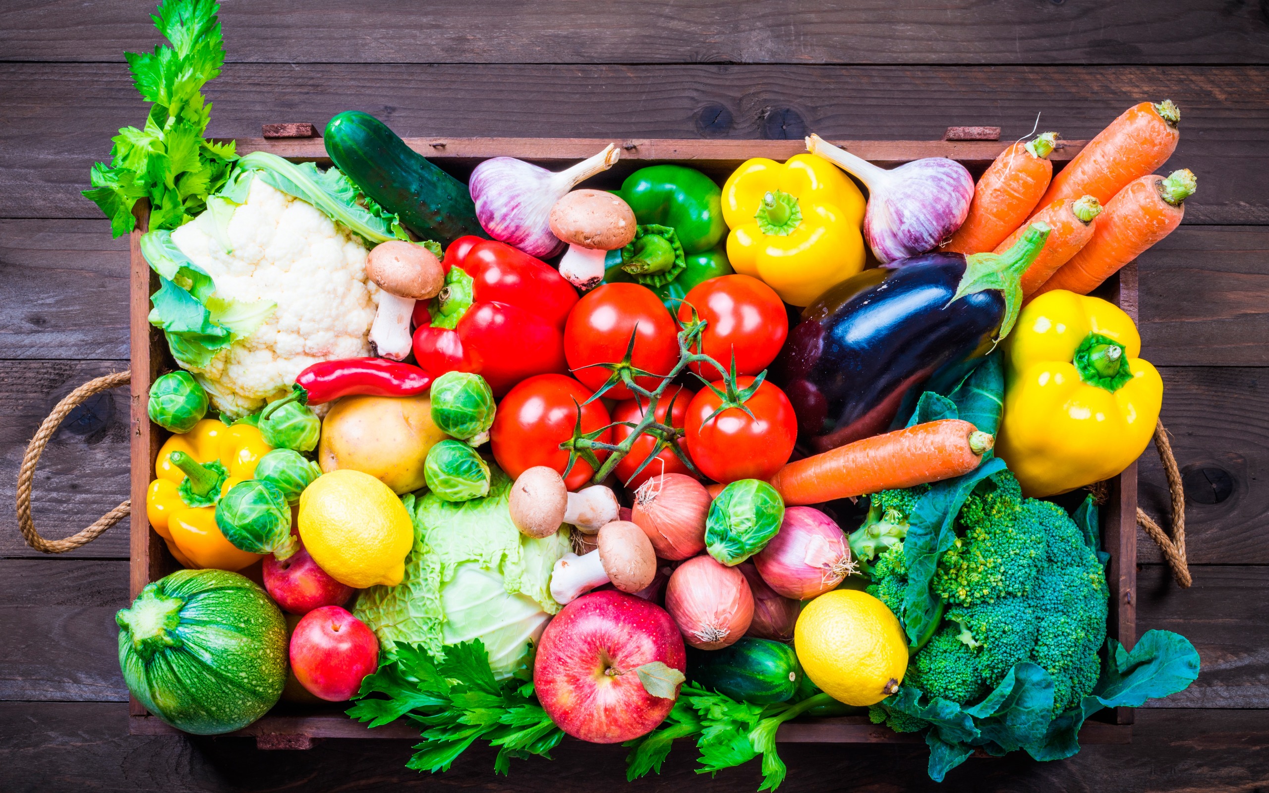 Box With Fresh Vegetables, Fruit, Healthy Food Concepts, - Fruit And Vegetable - HD Wallpaper 