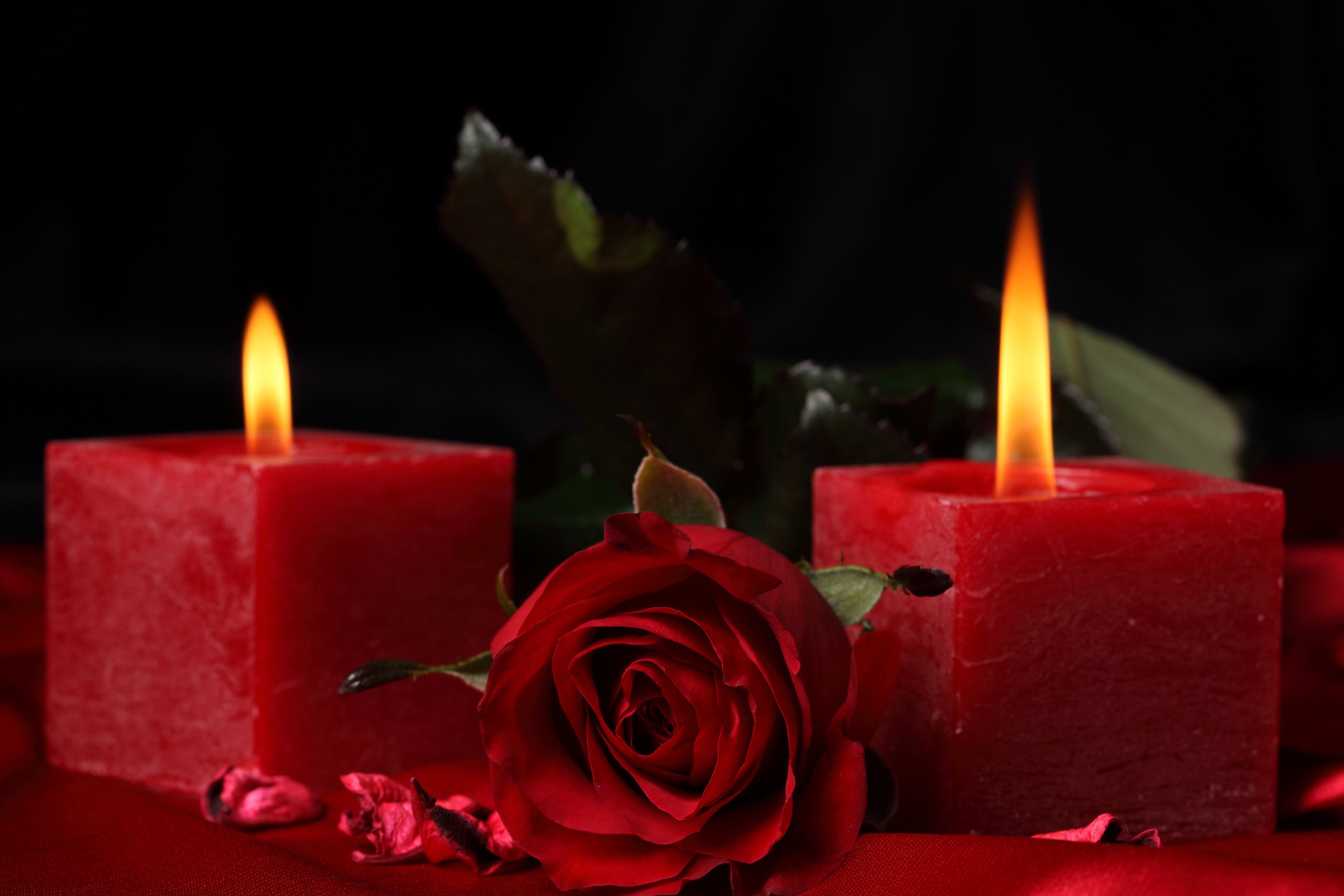 Red Candles Happy New Year - HD Wallpaper 