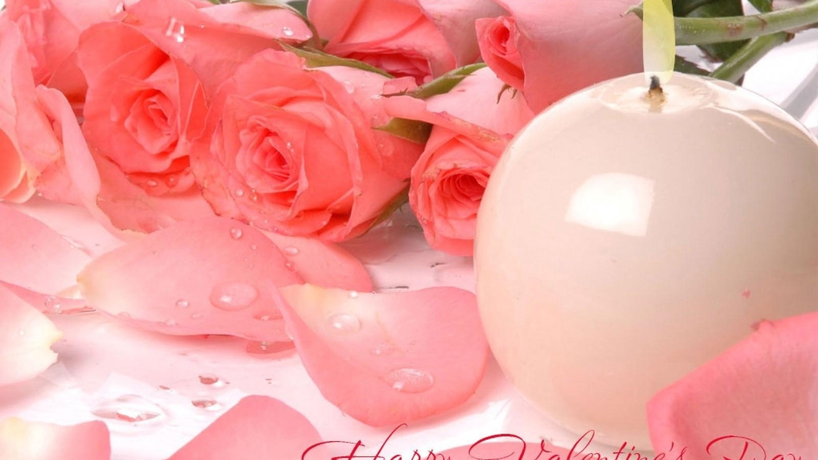 Wallpaper Valentines Day, Holiday, Label, Candle, Rose, - Pink Rose With Candle - HD Wallpaper 