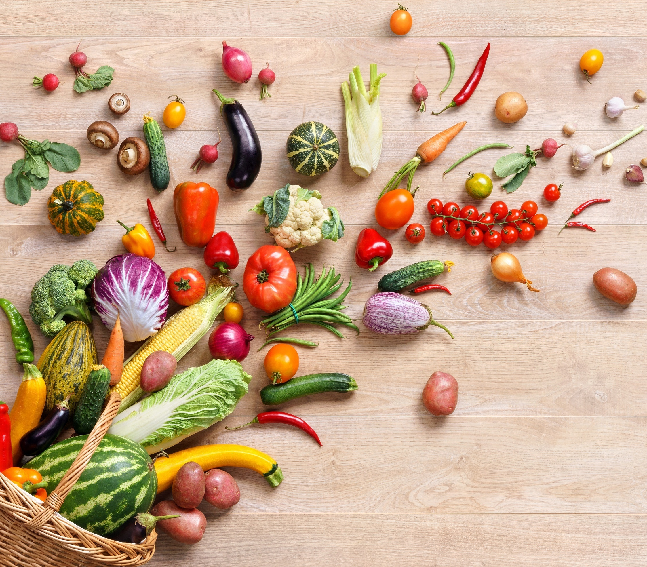 Vegetables, Food, Fresh, Wallpaper - Food Background 16 9 - HD Wallpaper 