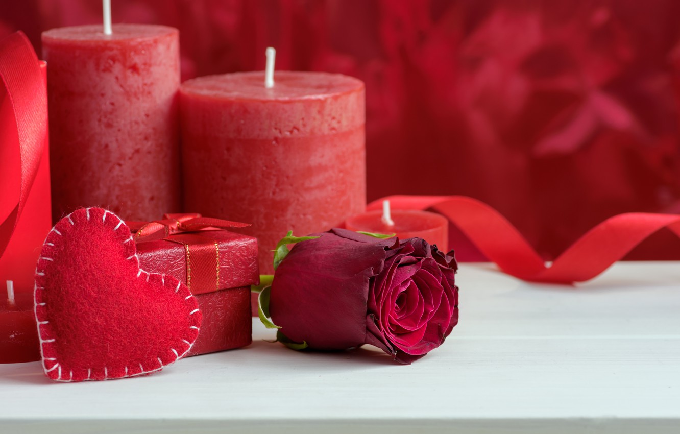 Photo Wallpaper Love, Roses, Candles, Red, Red, Love, - Advent Candle - HD Wallpaper 