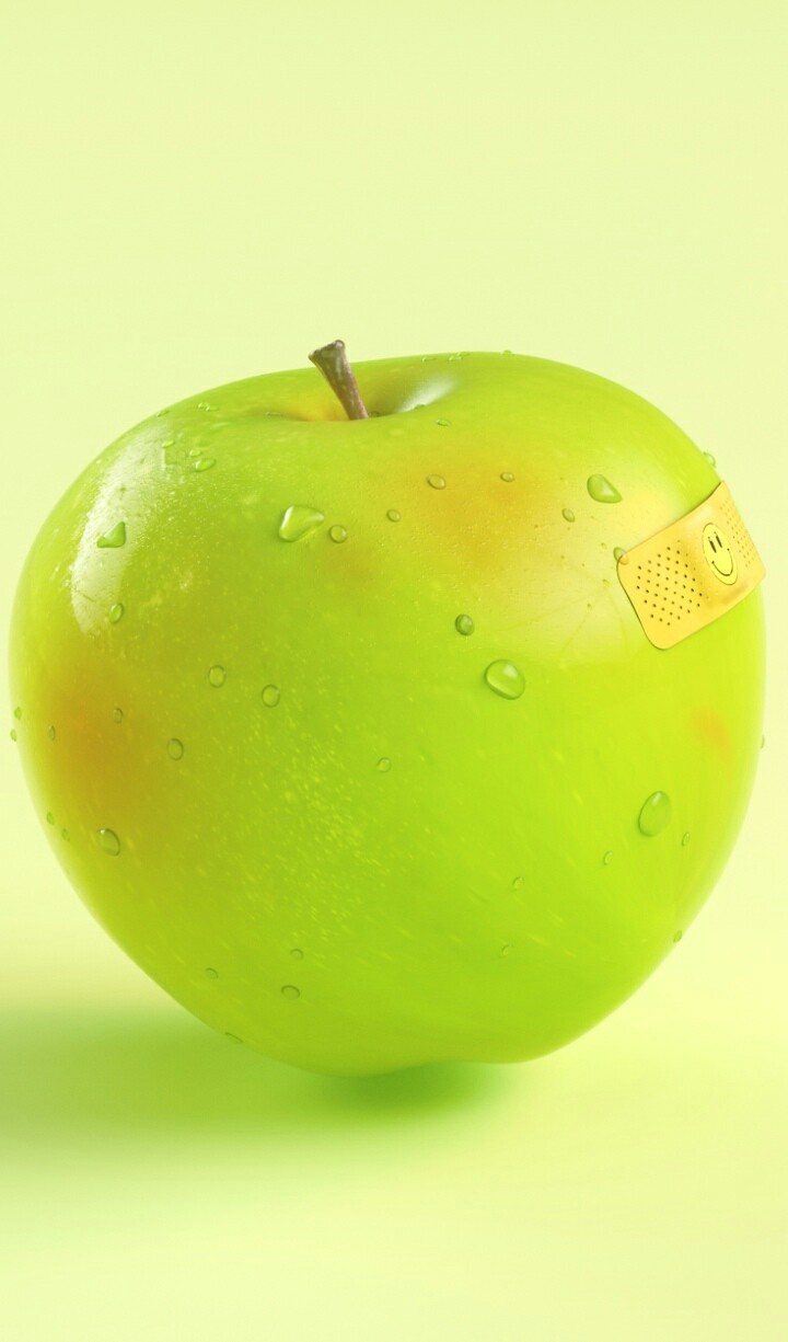 3d, 3d Art, And Apple Image - Granny Smith - HD Wallpaper 