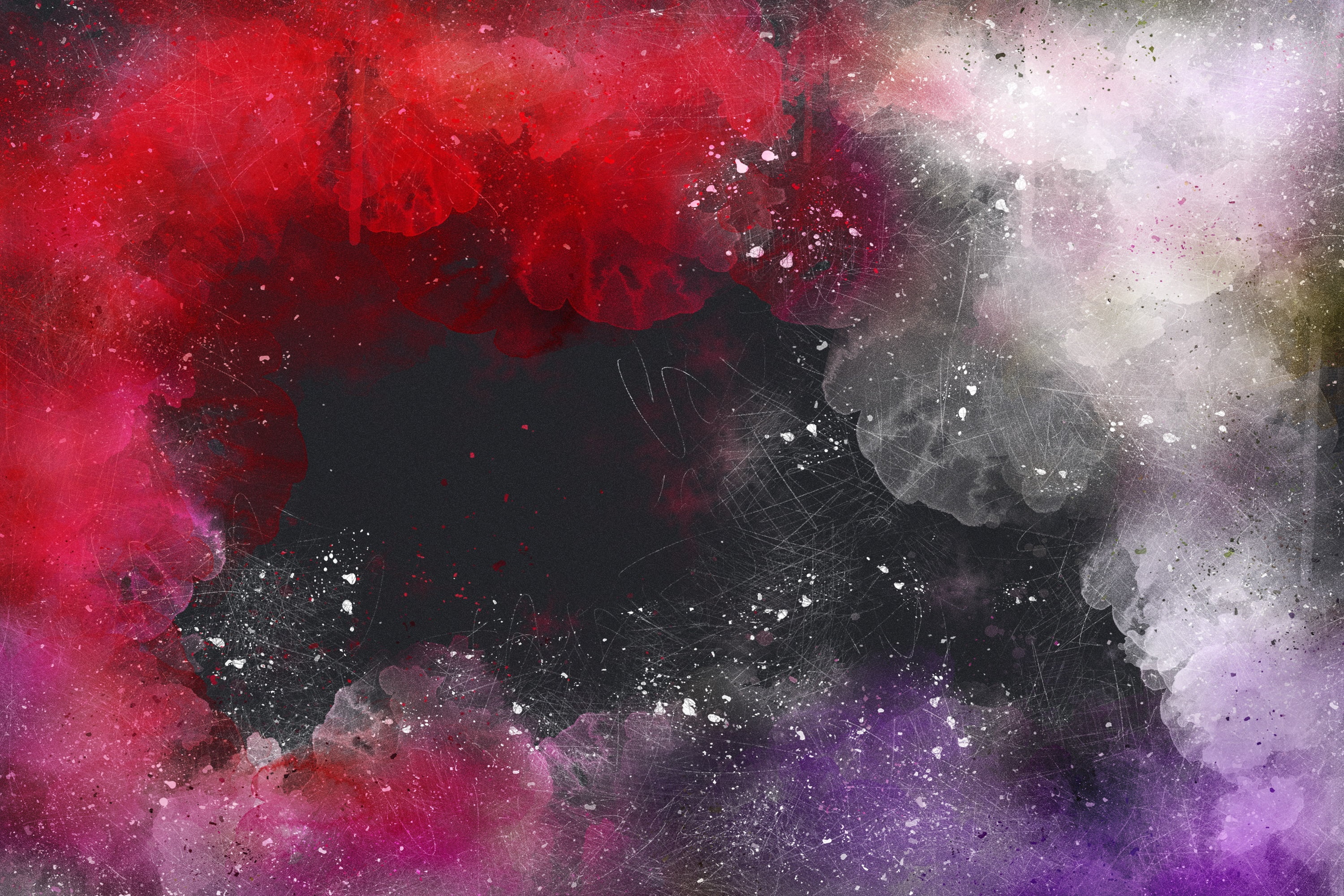 Watercolor Background Dark Pc - HD Wallpaper 