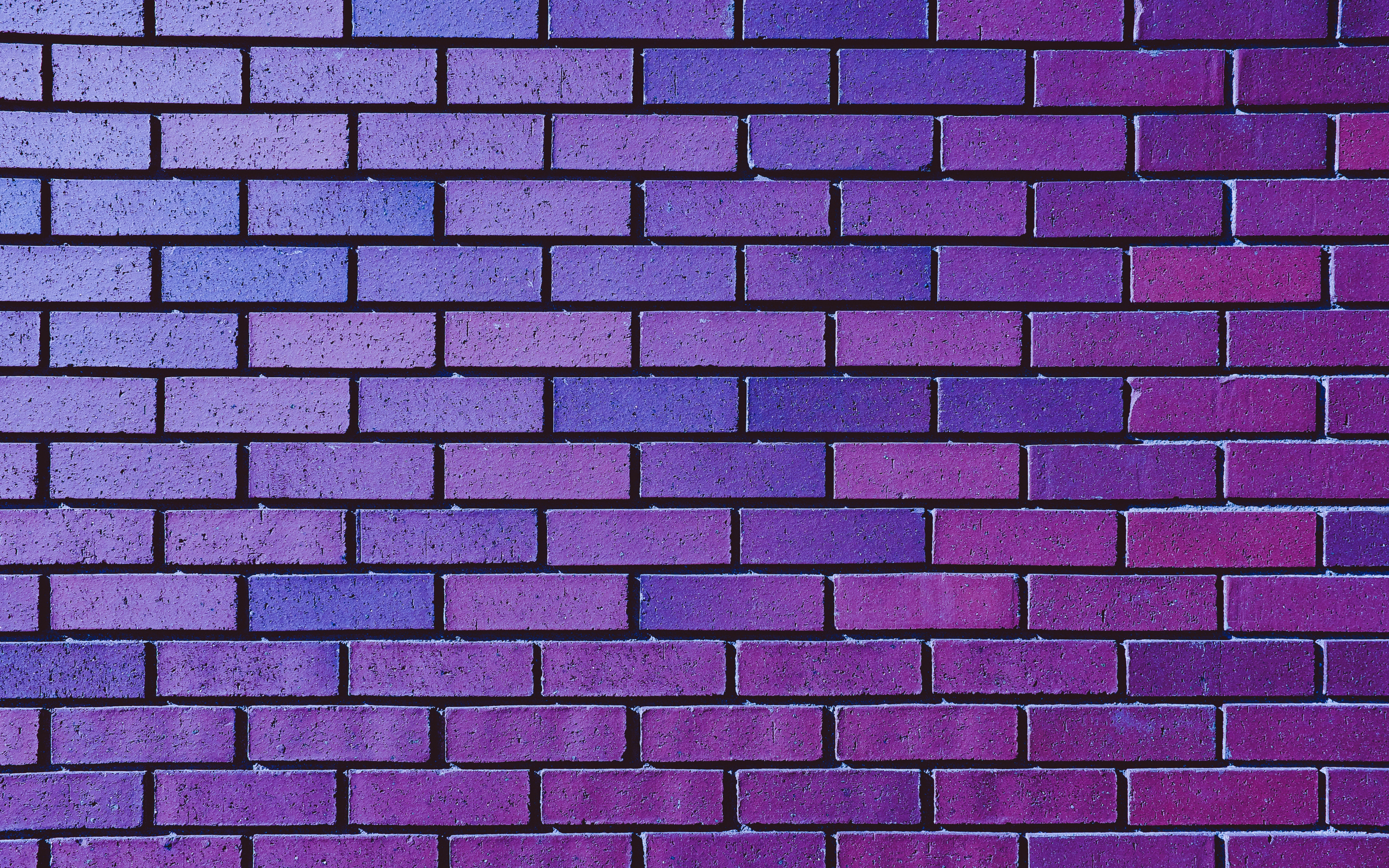 Purple Brick Wall - HD Wallpaper 