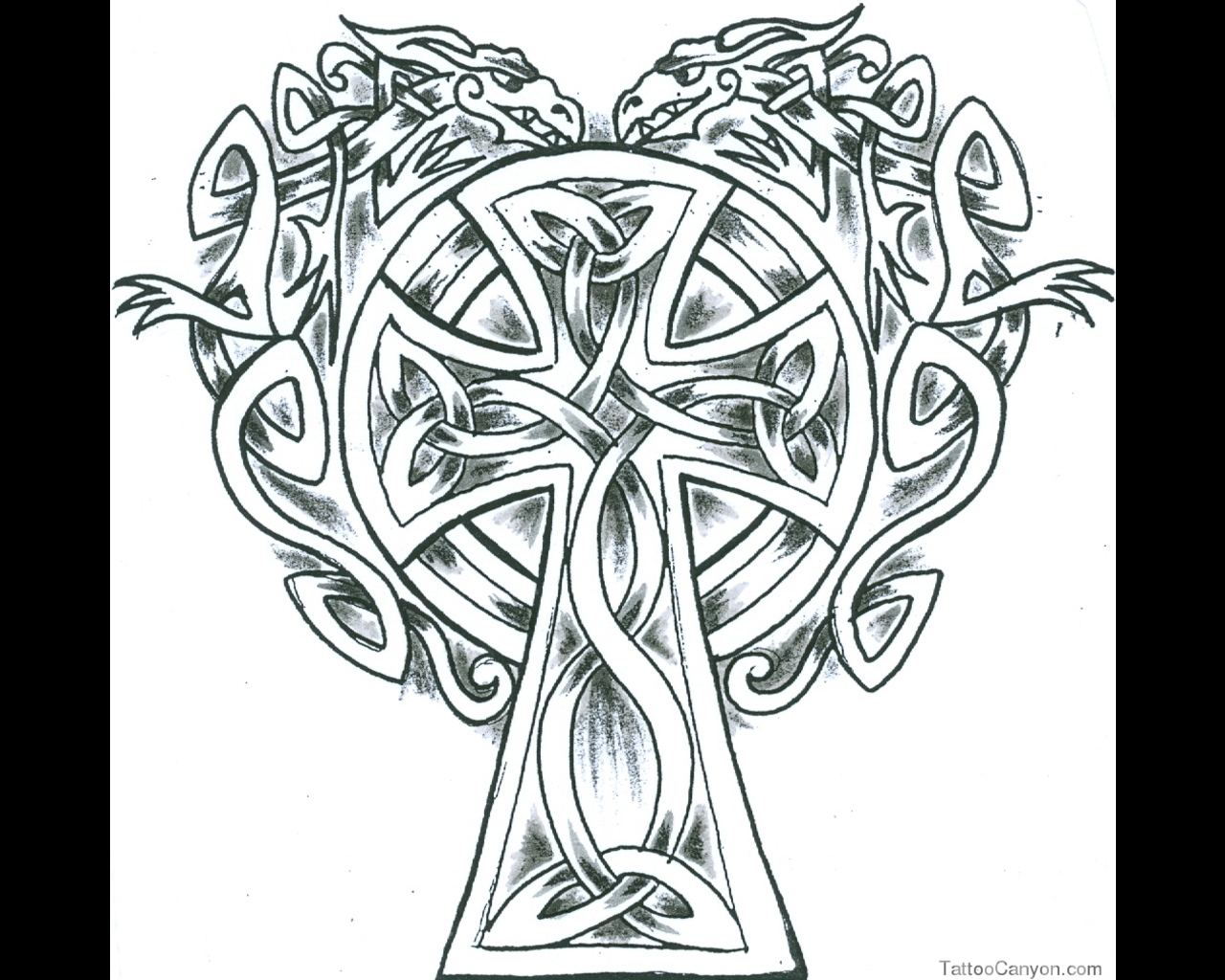 And Celtic Coloring Pages For Adults - Celtic Dragons - HD Wallpaper 