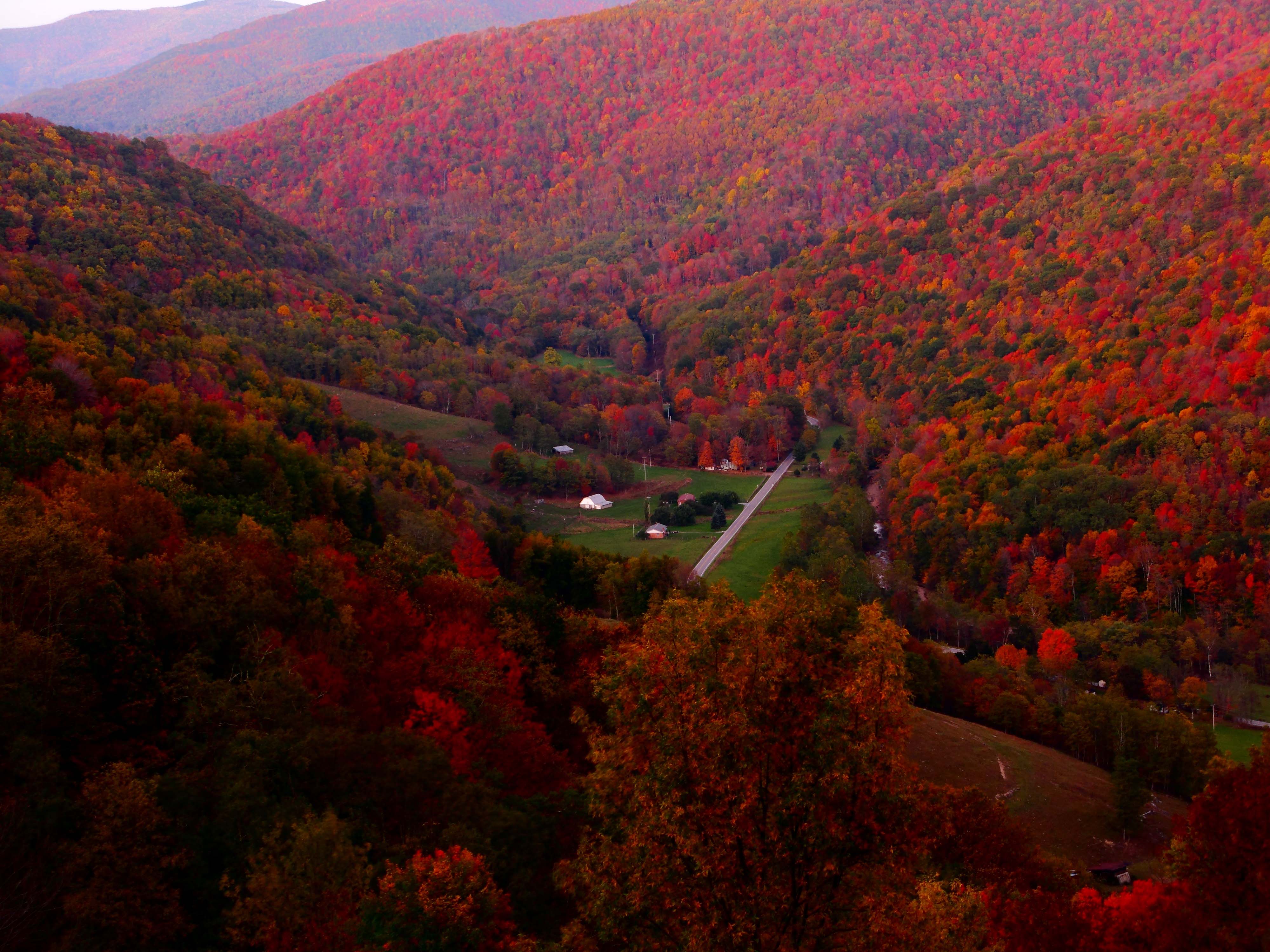 Virginia Mountains In Fall - HD Wallpaper 