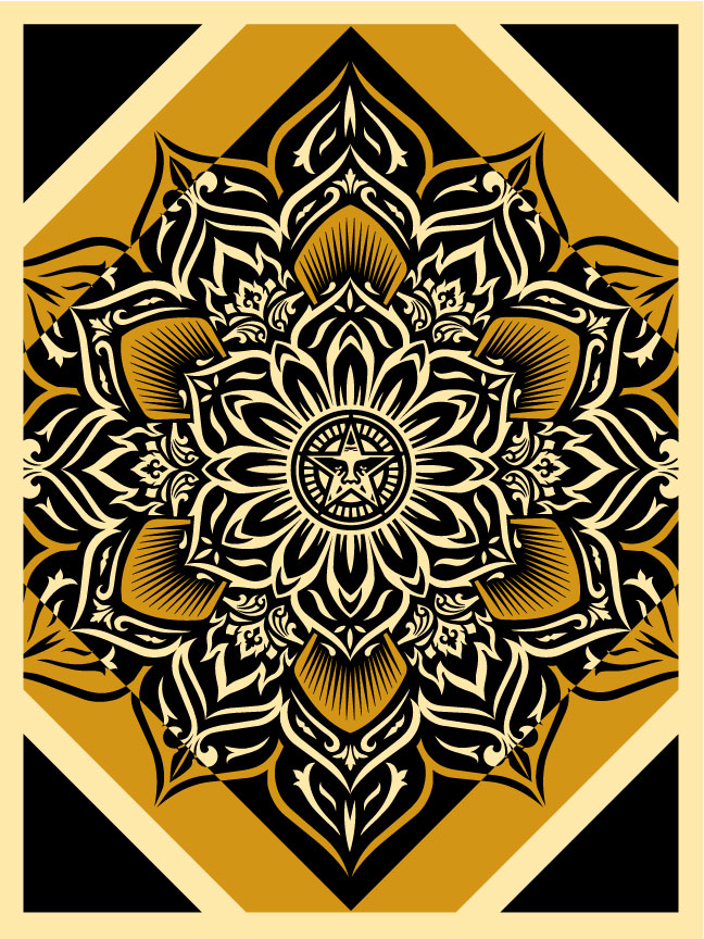 Fairey Lotus Diamond Gold - Shepard Fairey Lotus Diamond - HD Wallpaper 