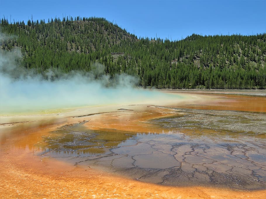 Yellowstone, Wyoming, Hiking, Thermals, Colorful, Water, - HD Wallpaper 