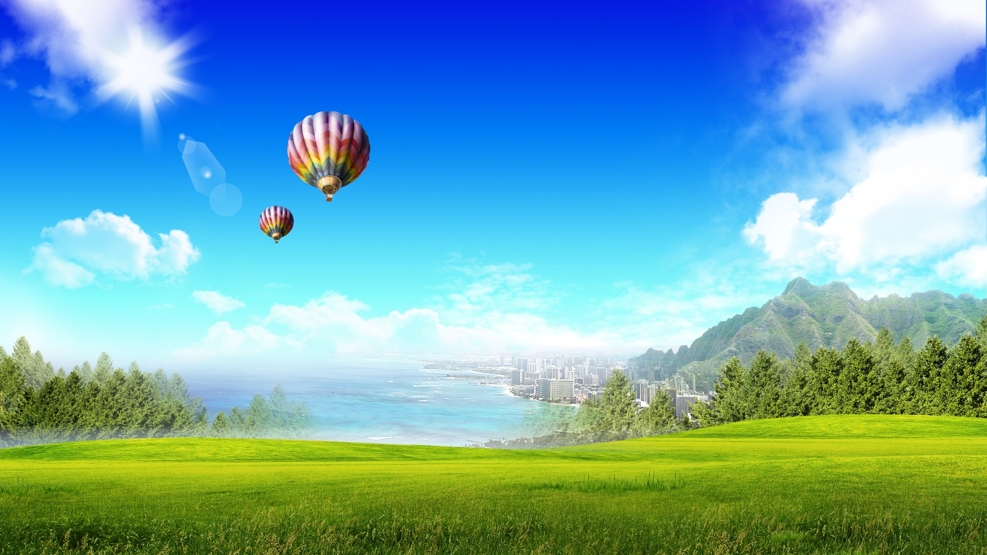 Landscape Summer Desktop Background - HD Wallpaper 
