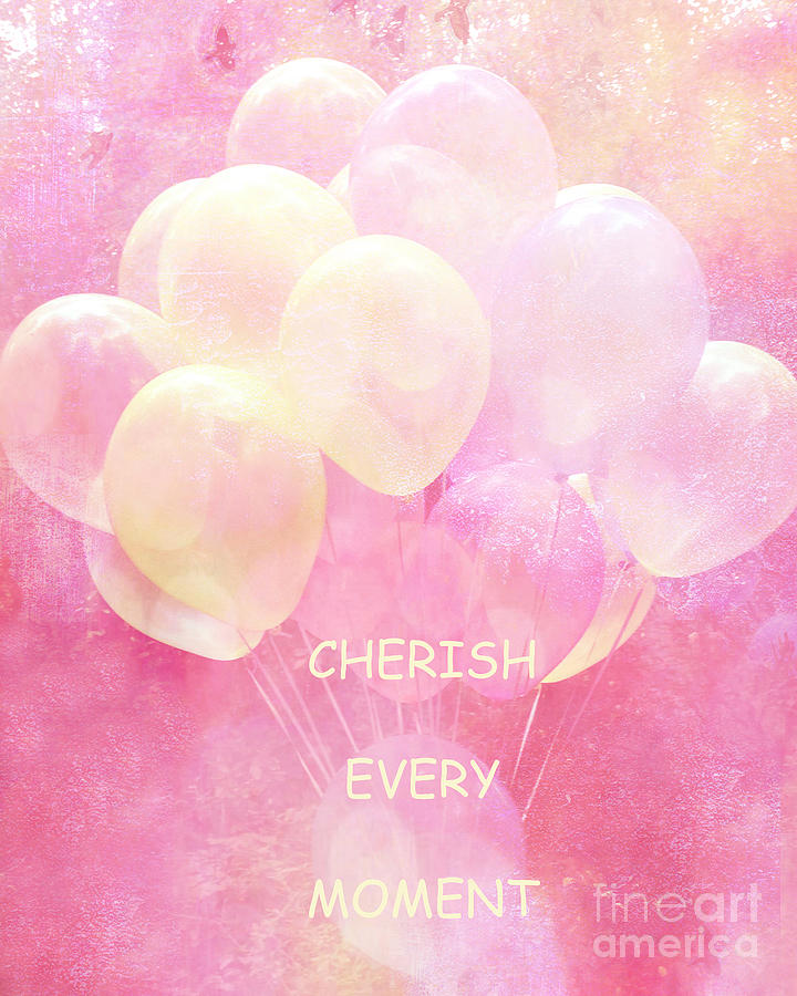 Pink And Yellow Balloons - HD Wallpaper 
