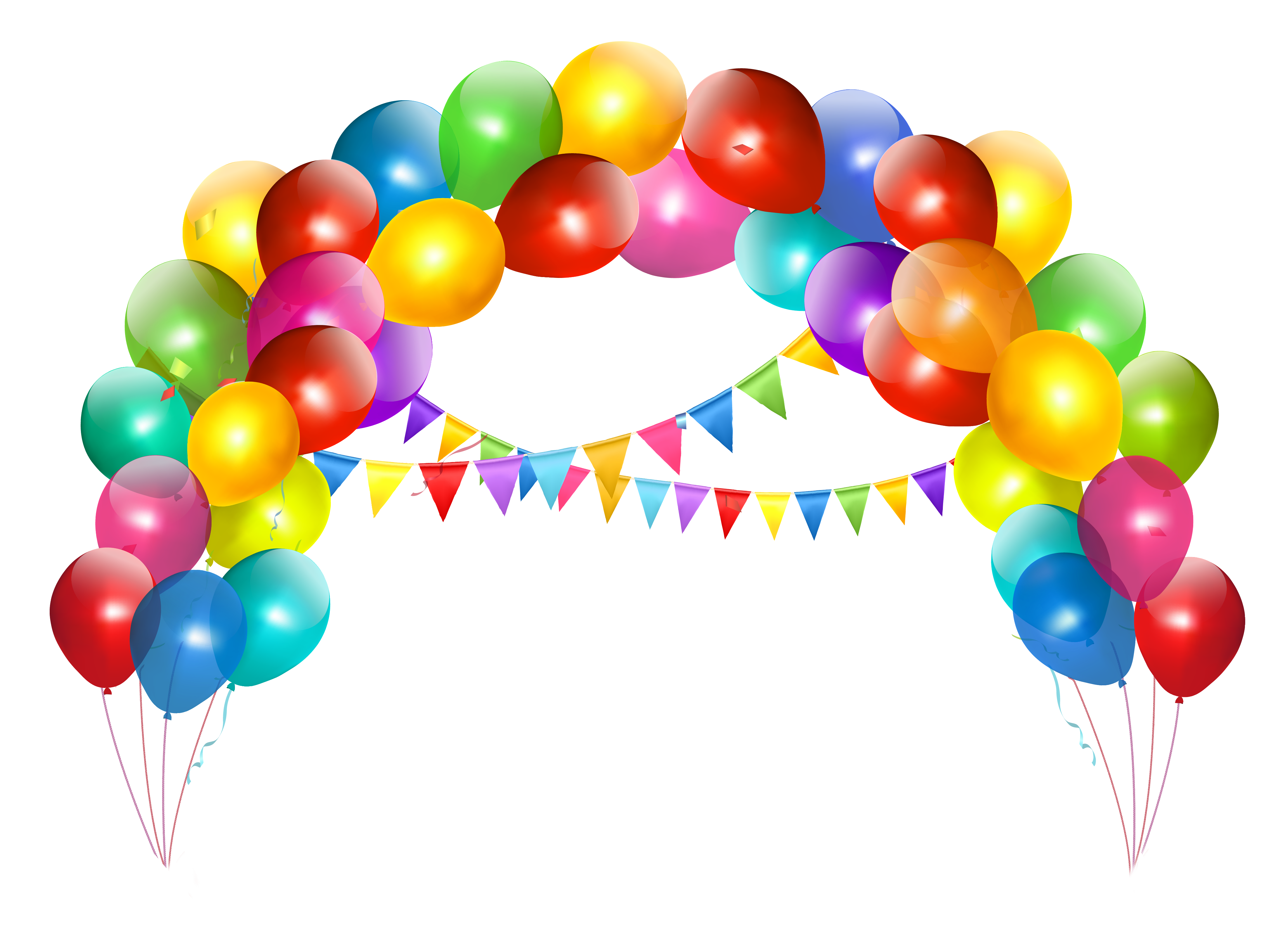 Transparent Balloon Arch With Decoration Clipart - Transparent Background Balloons Clipart Free - HD Wallpaper 