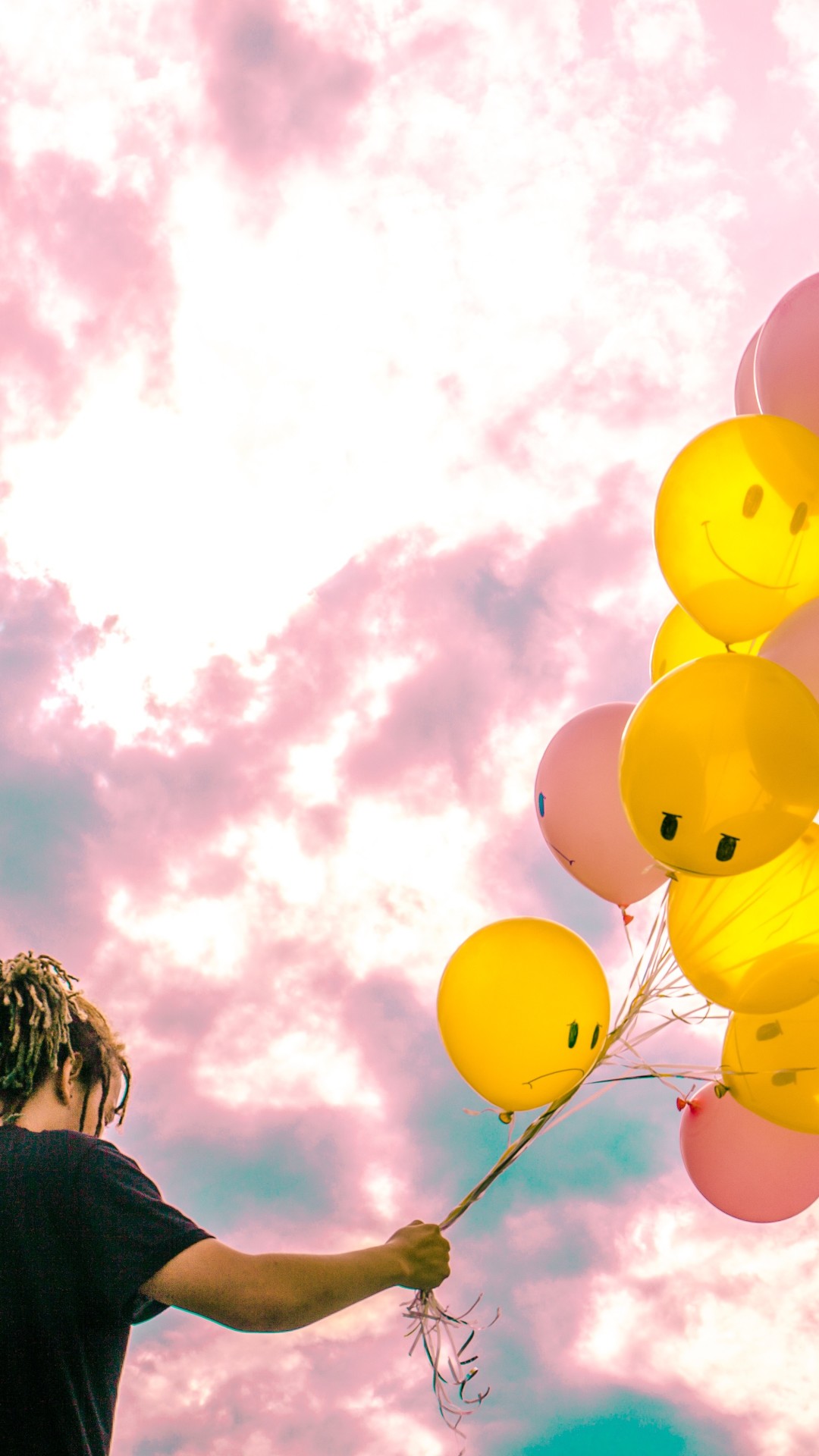 Pink Yellow Wallpaper Ipad - HD Wallpaper 