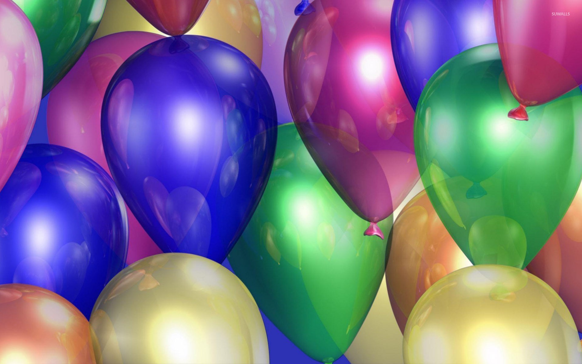 Fondo De Globos De Colores - HD Wallpaper 