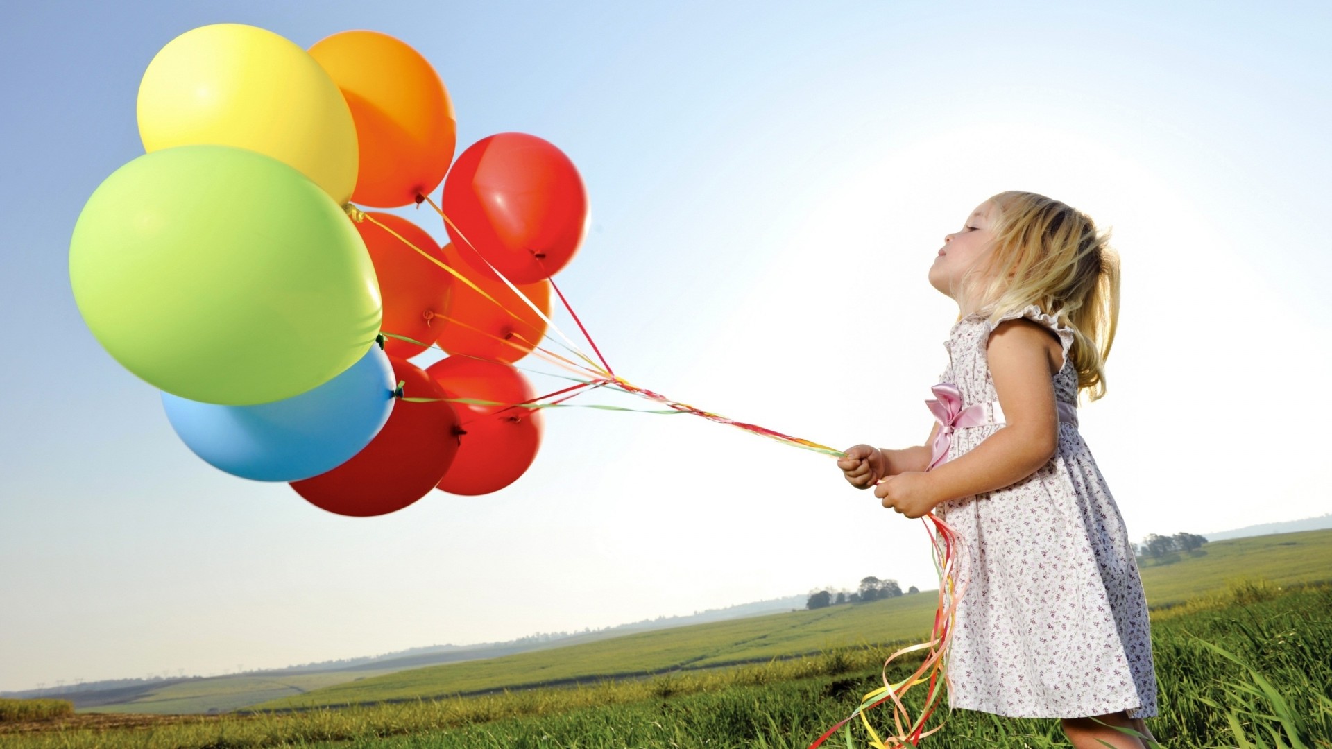 Balloons Children - HD Wallpaper 