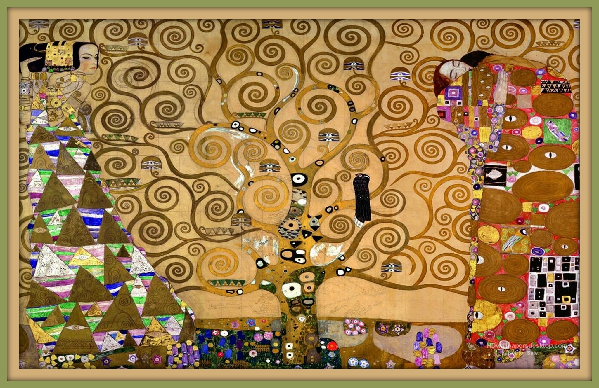 The Tree Of Life Klimt 2 
 Data Src Klimt Wallpaper - Original Klimt Tree Of Life - HD Wallpaper 