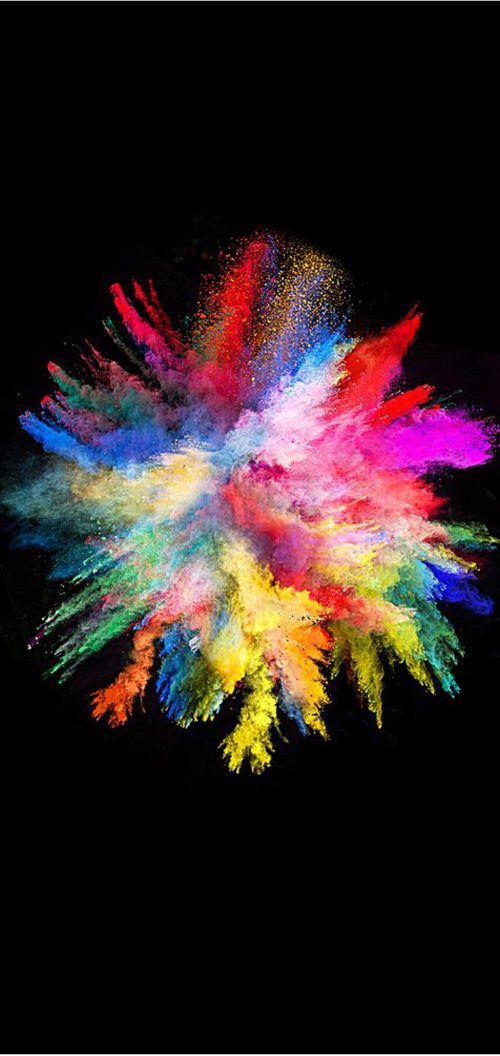 Abstract Colorful Powder With Dark Background For Samsung - Samsung Galaxy S10 Background Dark - HD Wallpaper 