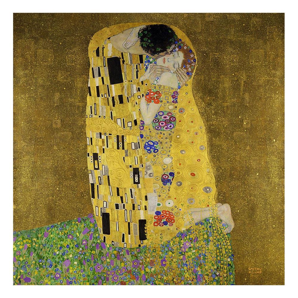 Gustav Klimt The Kiss Art Print Poster - HD Wallpaper 