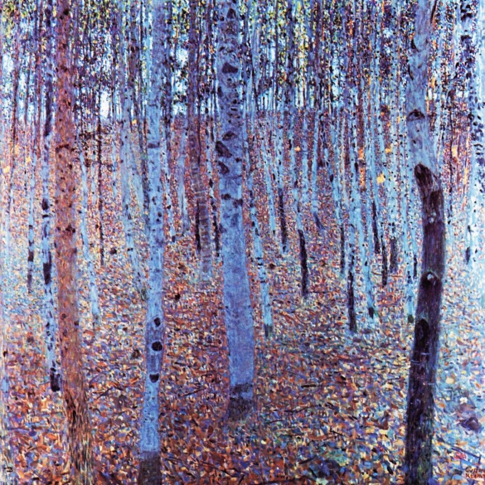 Gustav Klimt Beech Forest - HD Wallpaper 