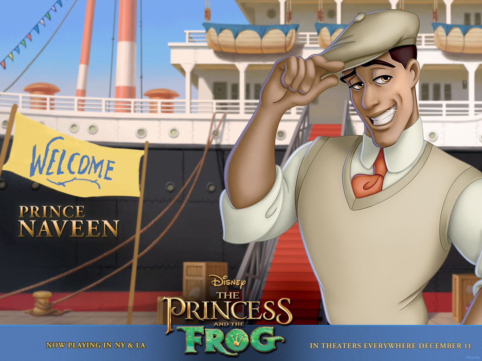 Princess And The Frog Wallpaper - Princess And The Frog Prince Naveen - HD Wallpaper 