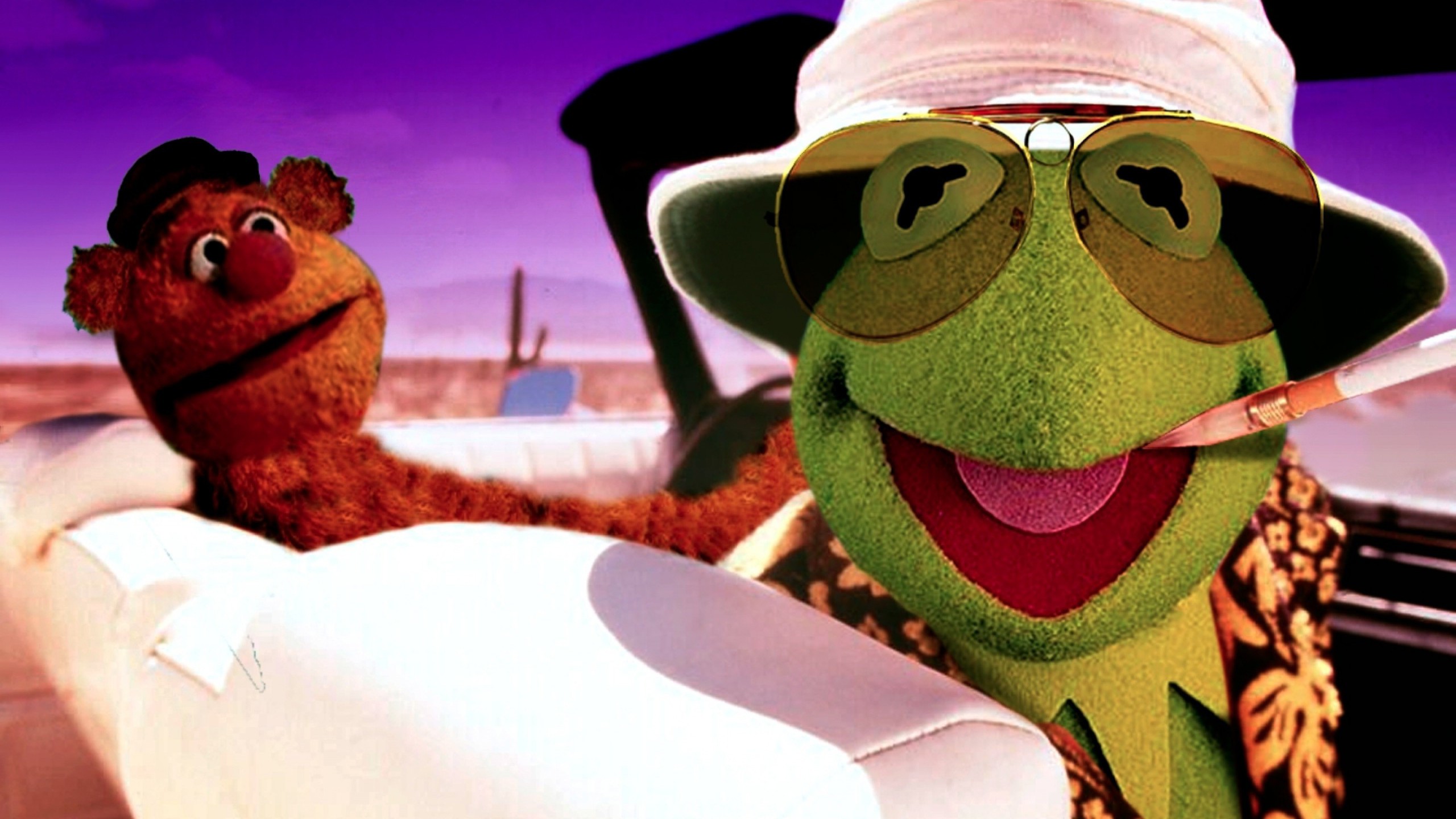 Cars Fear And Loathing In Las Vegas Kermit The Frog - Fearless In Las Vegas - HD Wallpaper 