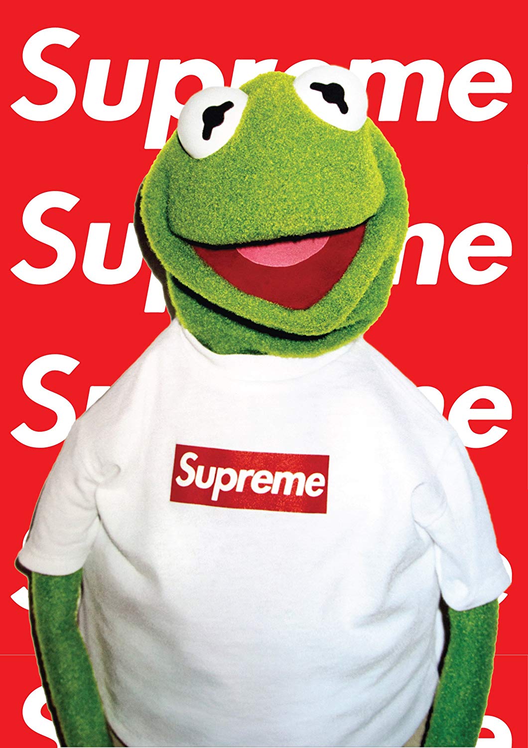 Kermit The Frog Wearing Supreme - HD Wallpaper 