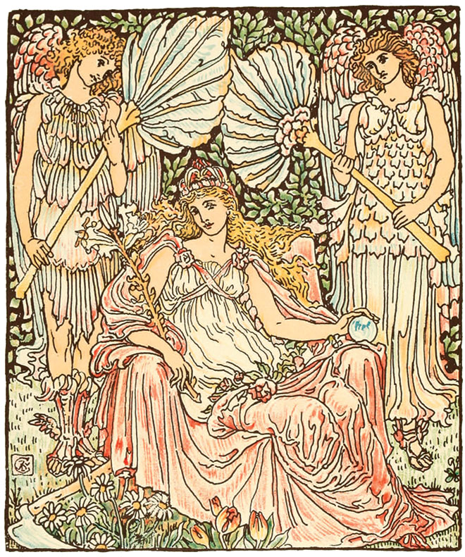 Queen Summer, Or The Journey Of The Lily And The Rose, - Summer Queen Walter Crane - HD Wallpaper 