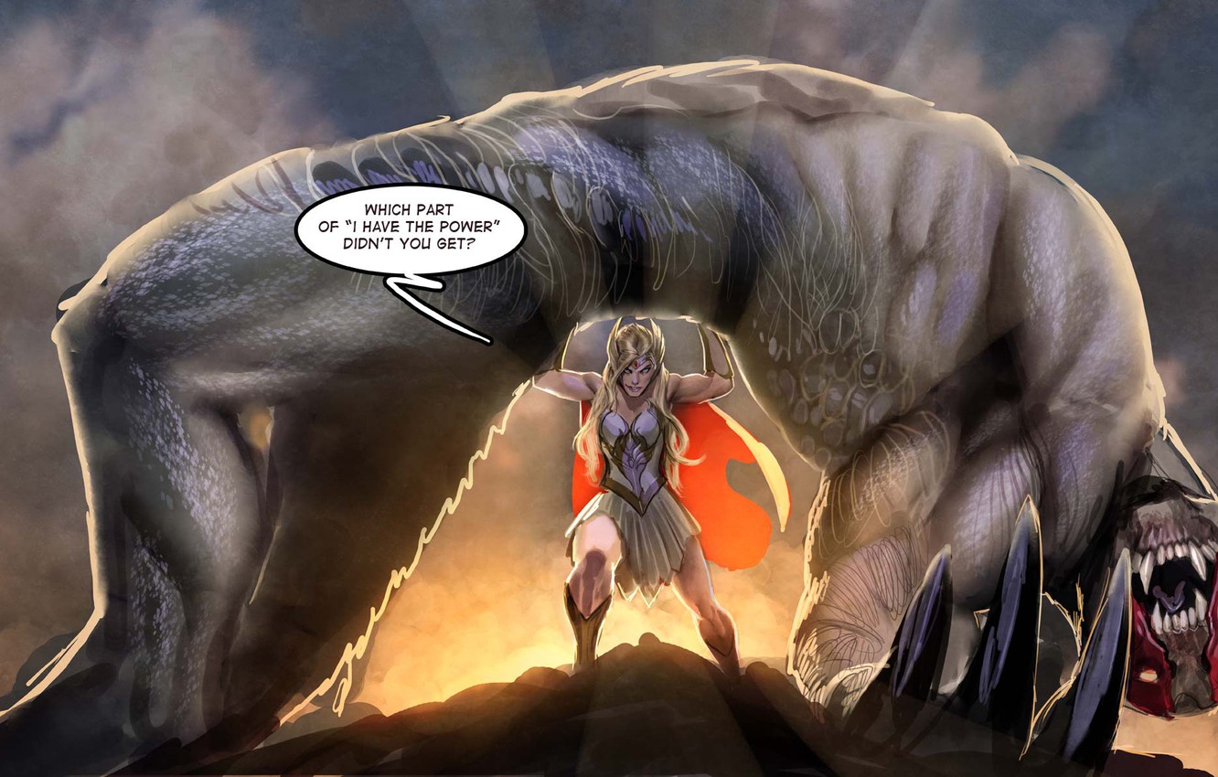 Photo Wallpaper Girl, Figure, Monster, Blonde, Girl, - She Ra Nebezial - HD Wallpaper 