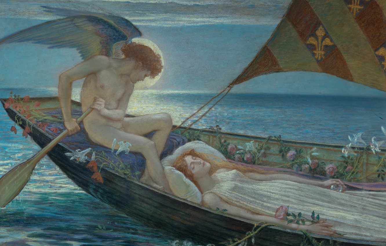 Photo Wallpaper Dream, 1902, National Gallery In Prague, - Dream Walter Crane - HD Wallpaper 