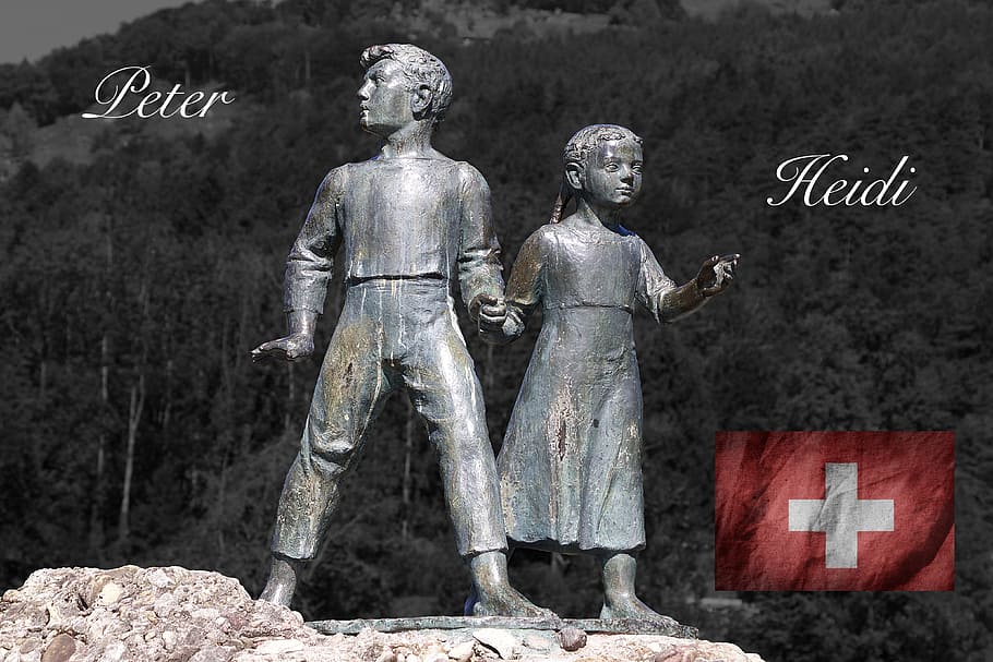 History, Switzerland, Folklore, Peter, Heidi, Flag, - Historia De Suiza - HD Wallpaper 
