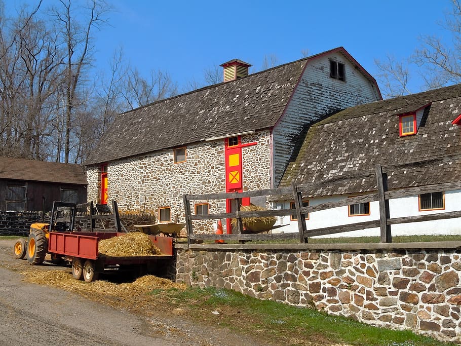 Pennsylvania, Farm, Rural, Rustic, Tractor, Wagon, - Farm - HD Wallpaper 