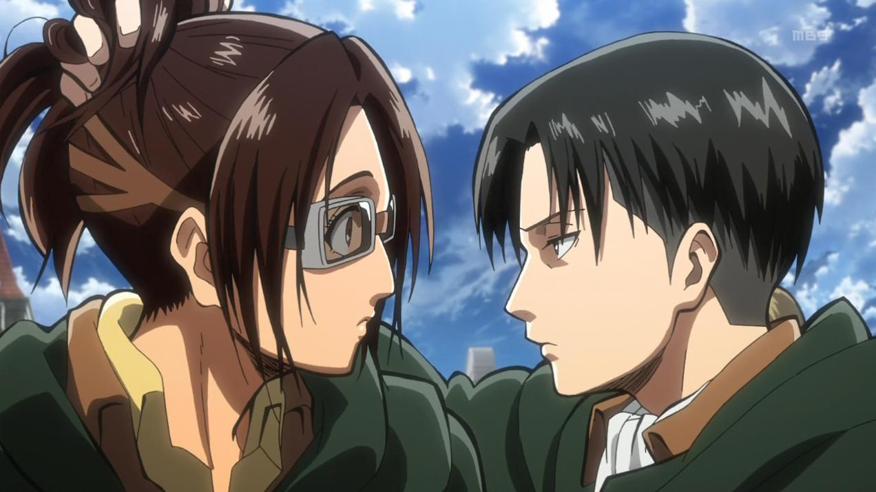 Shingeki No Kyojin Episode 9 34 Desktop Background - Levi And Hanji Anime - HD Wallpaper 