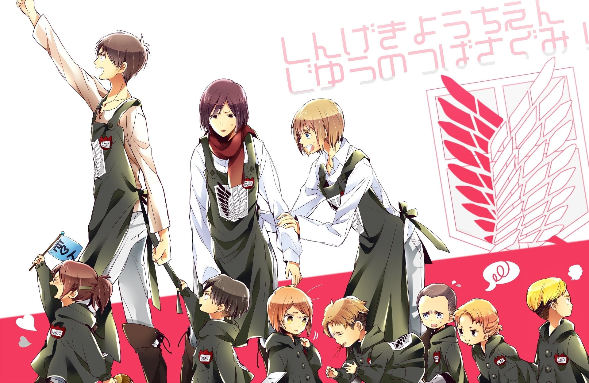 Shingeki No Kyojin Wallpaper Funny - HD Wallpaper 