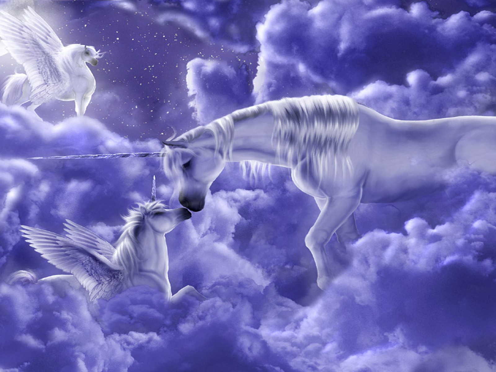 Unicorns Flying - HD Wallpaper 