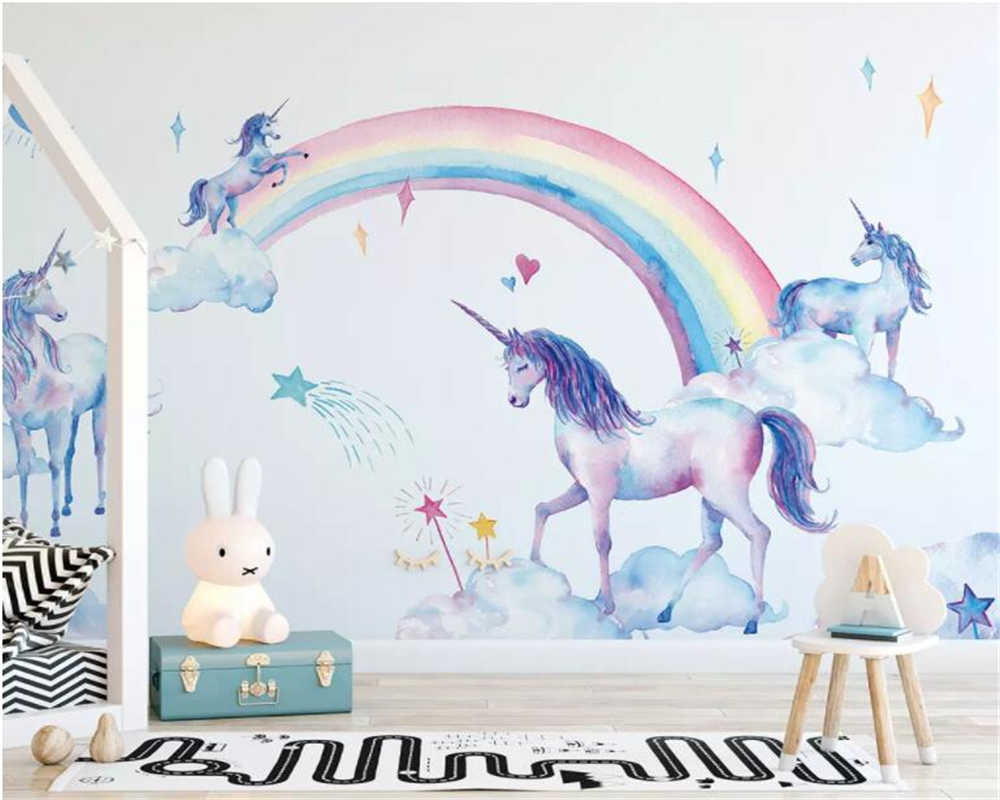Unicorn And Rainbow Clouds - HD Wallpaper 