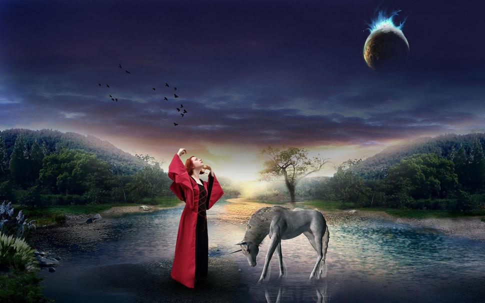 The Sorcerer The Unicorn Wallpaper,sorcerer Hd Wallpaper,unicorn - Unicorns Wallpaper Hd 3d - HD Wallpaper 