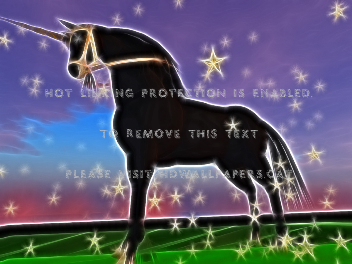 Black Unicorn Abstract 3d And Cg - Stallion - HD Wallpaper 