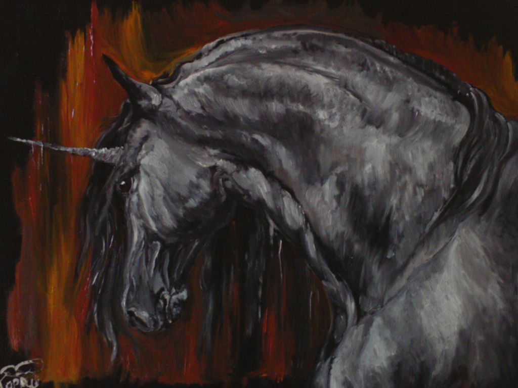 Black Unicorn Wallpaper - Unicorn - HD Wallpaper 
