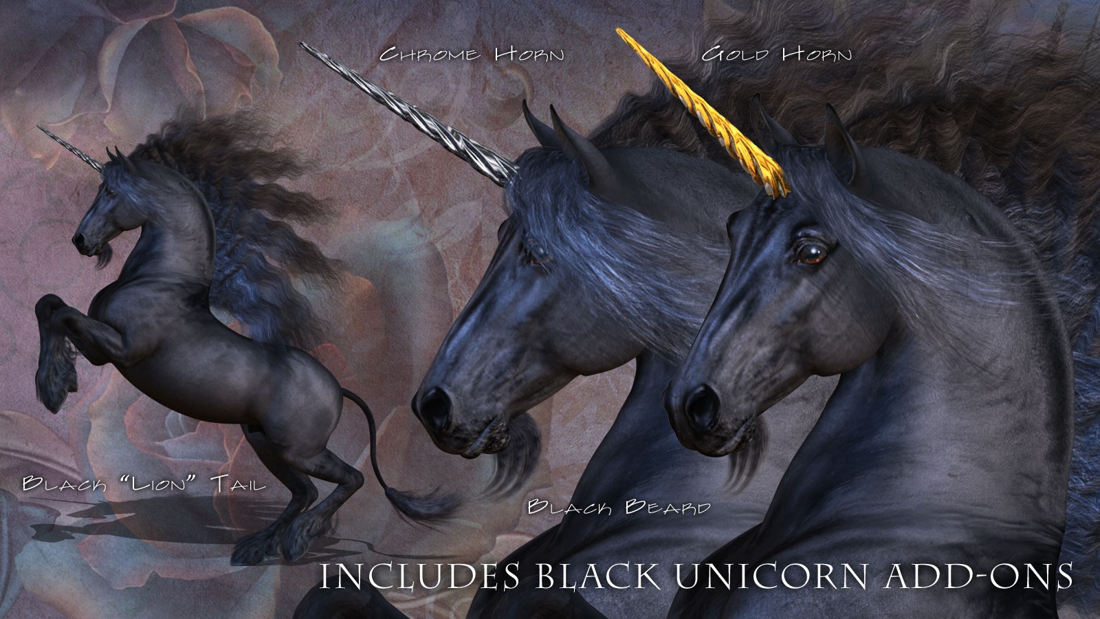 Black Unicorn Friesian Horse - HD Wallpaper 