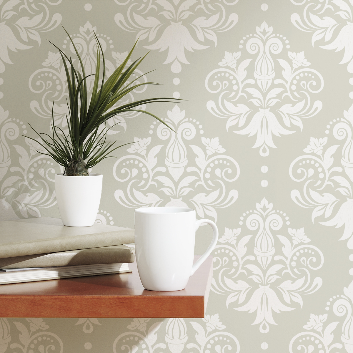 Damask Removable Wallpaper Tile - Nuts Tree Family Funny - HD Wallpaper 