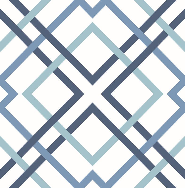 Saltire Blue Geometric Wwh25436 Brewster Wallpaper - Mb Multiply - HD Wallpaper 