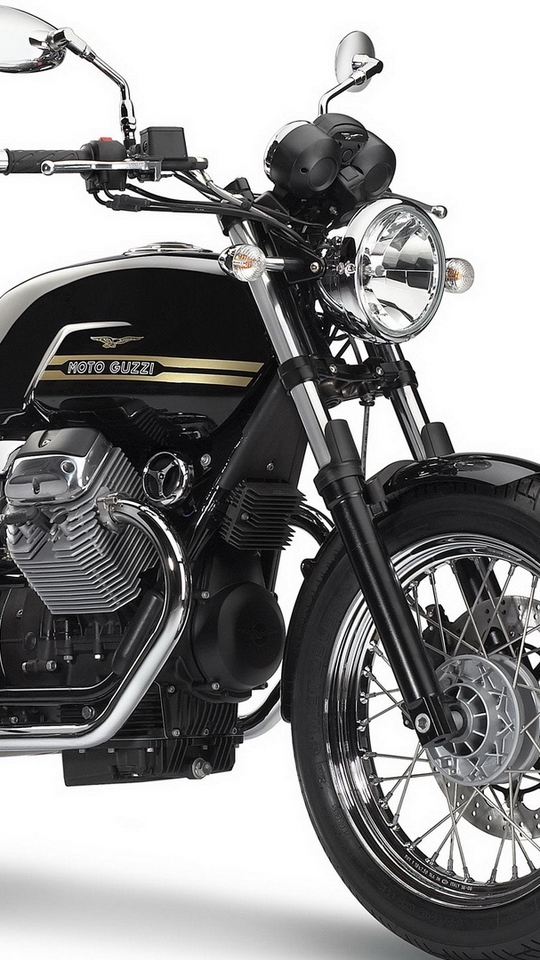 Wallpaper Motorbike, Moto Guzzi, Black - Moto Guzzi V7 Classic Black - HD Wallpaper 