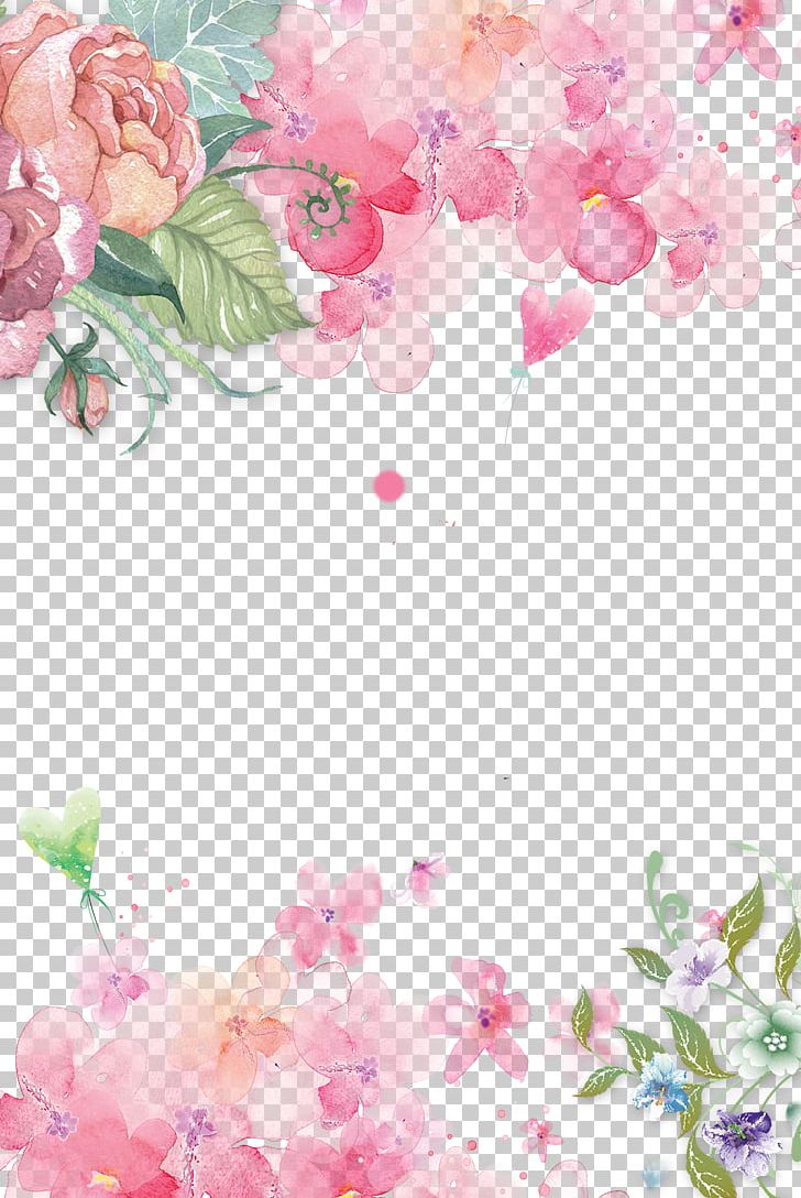 Pink Flowers Paper Pink Flowers Rose Png, Clipart, - Vector Watercolor Flowers Png - HD Wallpaper 